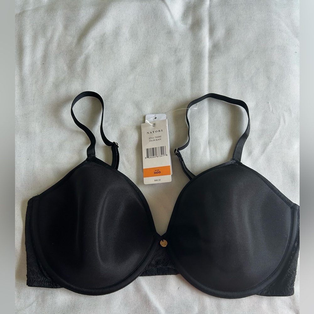 Natori NWT Retired Whisper Everyday T-Shirt Bra Size 36DD Style 732093. Black